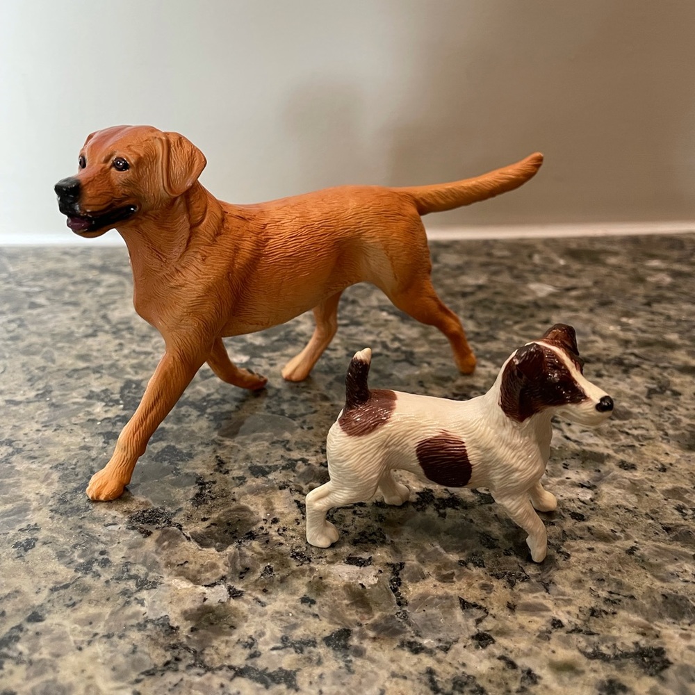 Breyer Companion Yellow Labrador and Jack Russel